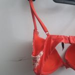 Victoria's Secret  push-up lacey bottom bra with bow in middle in red and white size 32C. Photo 6