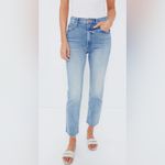 MOTHER Fish Out Of Water High Waisted Rider Ankle Fray 29 Blue Photo 3