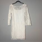 Lilly Pulitzer Topanga Dress Mini White Lace Crochet Long Sleeve Size Small Photo 4