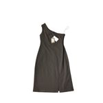 DKNY  Women's One-Shoulder Black Midi‎ Dress Size 6 Party Cocktail Photo 2