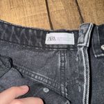 ZARA  Charcoal Frayed Jean Shorts Photo 1