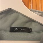 Boutique Brand Size Medium 1/4 Zip Blue Pullover Athleisure Sweatshirt Photo 2