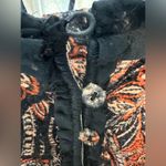 Free People Dare Me VELVET Blouse Women's Black Blouson Sleeve Photo 6