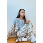 Anthropologie Saturday Sunday Sweater S Days Week Marled Grey Cropped Oversized Blue Photo 2