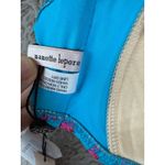 Nanette Lepore NWT  Bikini Top Swimsuit Orange Blue‎ Pink Floral Tie Halter Small Photo 3