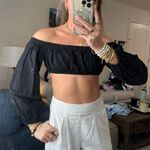 Forever 21 Strapless Long Sleeve Crop Top Photo 1