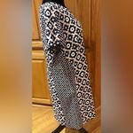 Boden Pippa Geo Floral Print Stretch Cotton Shift Dress Blush & Navy Blue Sz 10 Photo 9