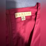 Karlie Purple Maxi Dress with V-Neck and Puff Sleeves Photo 2