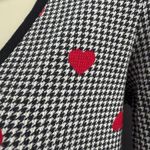 Victoria's Secret  11191197 Thermal Short Pajama Set Houndstooth Heart Small Photo 2