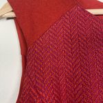 Banana Republic Wool Blend Red Pink Herringbone Sheath Dress Size 10 Mod Retro Photo 3