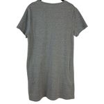 Umgee Gray T-Shirt Dress with Embroidered Multicolored Flowers Size Small Photo 2