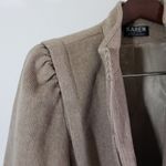 KAREN Women's Medium Tan Pinstripe Button Front, Vintage Coat Photo 4