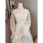Vintage 60's 70's Victorian Lace Prairie Cottage Wedding Gown Dress High Neck Size undefined Photo 13