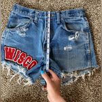 Custom Made Wisconsin Badgers Jean Shorts Photo 5