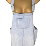 Wild Fable  Denim Overall Jumper Dress Raw Hem Pocket Detail Light Wash L Photo 0