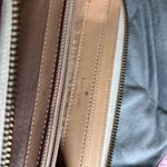 Kate Spade Wellesley Neda Striped Wallet Womens Cream Navy Zip Around Accordion Photo 1