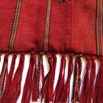 Altiplano Embroidered Cotton Red Boho Tassel Bag Photo 1