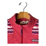 Vineyard Vines  Shirt Women Medium Red Whale Isle‎ Quarter Zip Pullover Preppy Photo 4