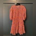 Rebecca Minkoff caden printed Floral long sleeve Tiered Ruffle Mini Dress Orange Photo 5