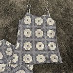 🍒EMME JORDAN BLUE AND WHITE LOUNGE SHORT SET SIZE SMALL🍒 Photo 2