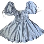 En Saison‎ Danielle Poplin Babydoll Mini Dress Blue Size Medium Photo 5