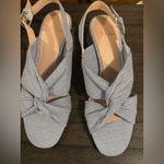 J.Crew  Women's seersucker Knotted Sandals - glitter block heel Photo 1