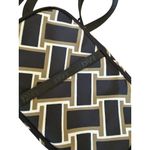 Diane Von Furstenberg DVF  Black Brown Woven Print Crossbody Bag Photo 3