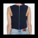 1. State  black gingham crop top in size xs Photo 4