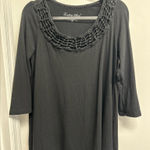 The Territory Ahead  Black Braided Neckline Blouse Photo 0
