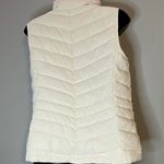 Talbots Duck Down Filled Ivory Puffer Vest Women SP Full Zip Fall Photo 4