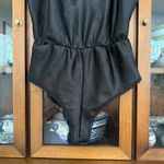Vintage 80’s Union Made Black Satin & Lace Teddy Negligee Night Bodysuit Size L Photo 2