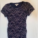 Motherhood Maternity Dress Sz Medium Sparkly Party Dress Blue Silver Photo 4