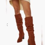 JustFab Fiona Slouched Heeled Boot Luggage casual classic comfy fall winter stylish Photo 1