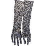 Retrofête retrofete Poppy Gloves in Mink Grey One Size New Womens Sequin Elbow Photo 3