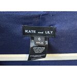 Women's Dress Polka Dot Navy coquette rockabilly preppy classic modest hepburn 6 Blue Photo 5