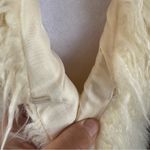 Le chateau  Ivory Cream faux fur shaggy sweater Knit Vest Photo 3