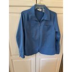 Drapers & Damons Blue Zip Front Collared Jacket Women's Size M Size M Photo 2