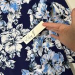 Eliza J NWT  Navy Blue White Floral A Line Drop Waist Dress 6 Photo 7