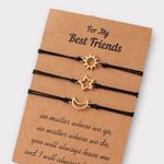 NWT. Star, sun, and moon friendship bracelets Gold Photo 0