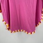 Trina Turk  Delfino Tunic Top Size M/L Fringe Pink Fusion Beach Coastal Boho NWT Photo 8
