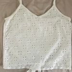 Olivia Rae Livi By  White Tank Top With Flower Pattern And A Knot Photo 1