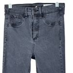 Rag and Bone High Rise Skinny Jeans Womens 26 Black Distressed Raw Hem Minimalist Photo 3