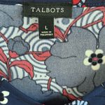 Talbots NWOT  Floral Stretch Jersey Dress Blue Red White Size Large Photo 1