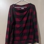 Maurice's Plaid Long Sleeve Top - Red and Black Photo 0