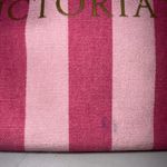Victoria's Secret  Logo Canvas Lined Tote Bag - Iconic Pink Stripe Photo 7