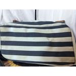 Michael Kors Large Blue And White Pinstripe Marina Tote Shoulder Bag Rope Handle Photo 12