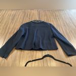 Akris Punto  LIGHTWEIGHT embellished collar metal button black wool blazer Jacket Photo 9