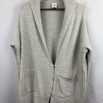 CAbi Women’s Large Grey Half-Zip Cardigan with Pockets Photo 0