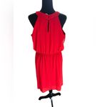 No Boundaries  juniors XXL (19) Red lattice collar shark‎ bite dress tie Photo 2