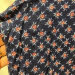 Cherokee Vintage Y2K‎  Short Sleeve Floral Button Up Shirt Women M Rayon USA Navy Photo 10